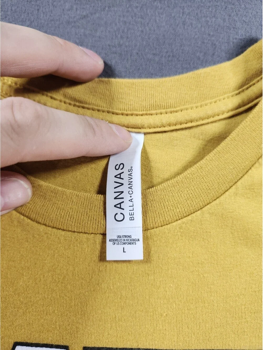 Bella+Canvas Seattle Slack Key Festival Graphic Tee Yellow Men’s L Crew Neck 091